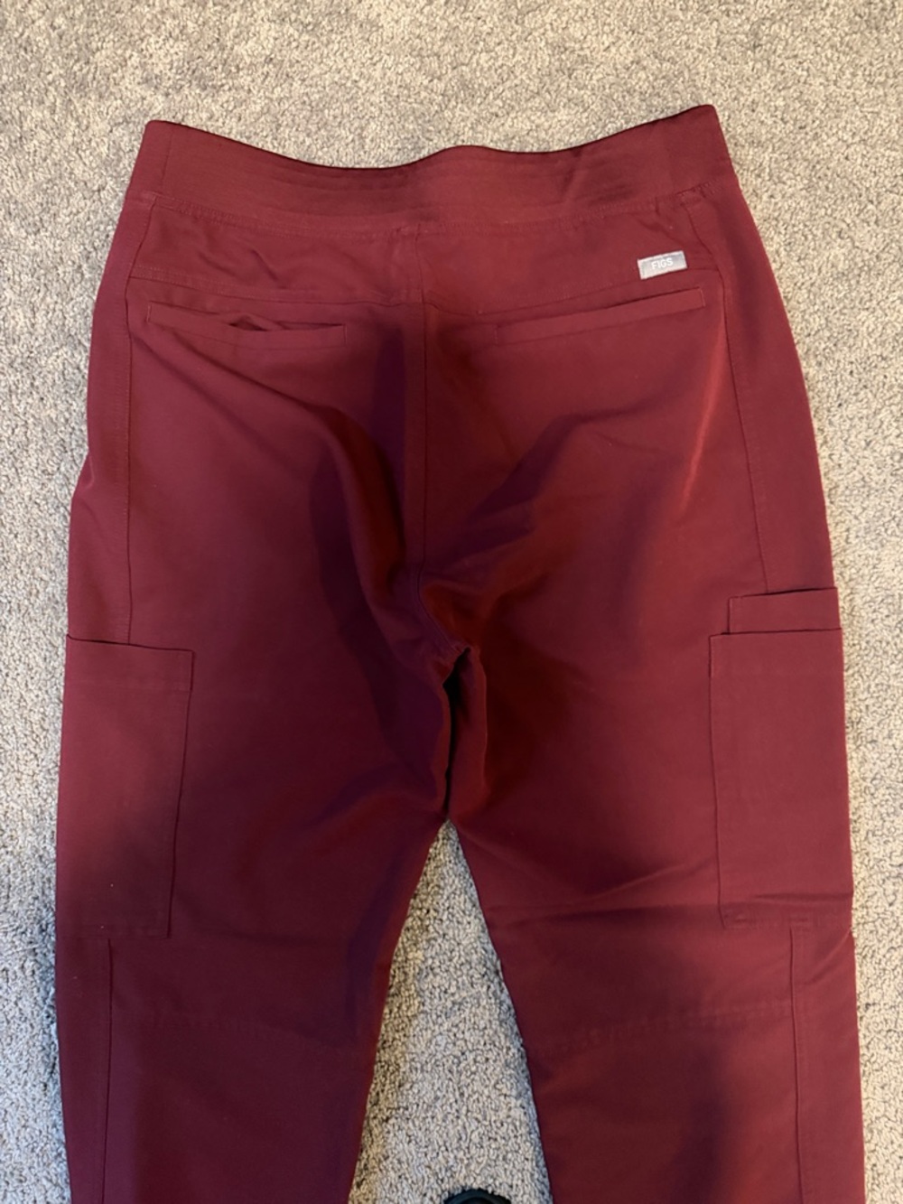 Figs Burgundy Medical Scrub Top and Pants Set - Picture 7 of 7